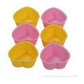 Silicone baking cup- Heart 6pcs set